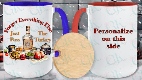 15oz Color Mugs With Lid, Wild Turkey