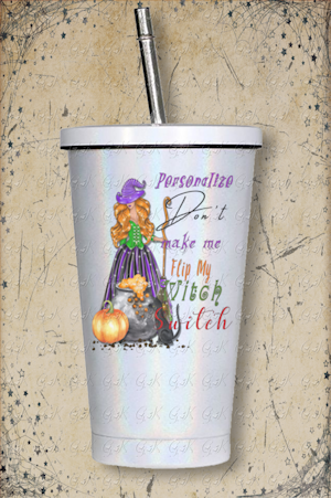 Sparkle Cup With Straw, Witch Switch