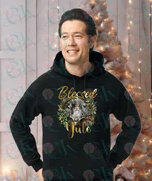 Adult Unisex Heavy Weight Hoodie, Blessed Yule King