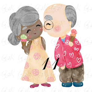 Waffle Weave Kitchen Towels, Old Couple Love