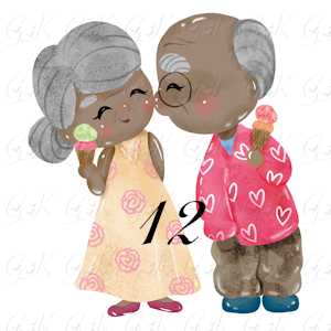 Waffle Weave Kitchen Towels, Old Couple Love