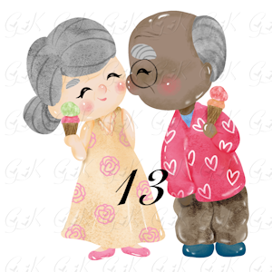Waffle Weave Kitchen Towels, Old Couple Love