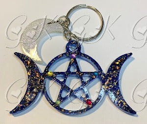 Triple Moon Keychain