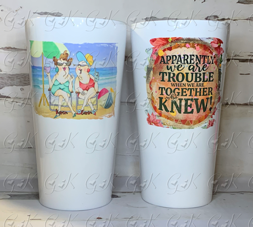16oz Stainless Steel Travel Tumbler, Hottie Friends