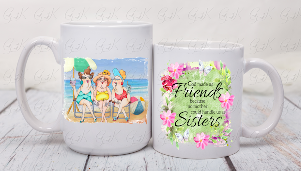 Coffee Mugs, 3 Hotties Friends