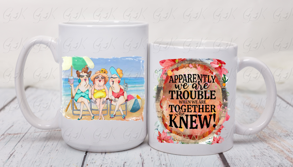 Coffee Mugs, 3 Hotties Friends