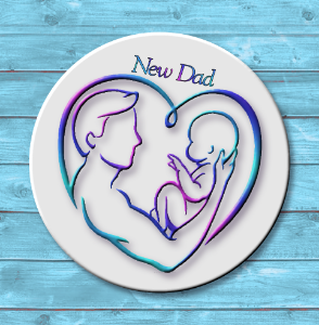 New Dad Magnet or Pinback Button