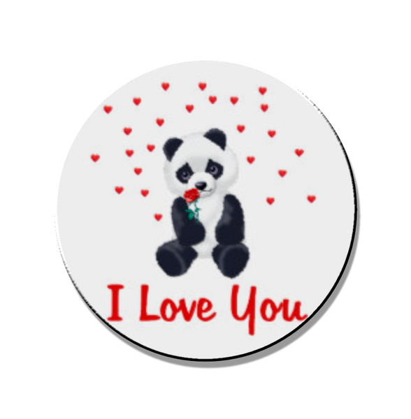 Panda Valentine Magnet or Pin
