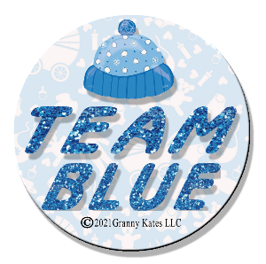 Team Pink or Blue Magnet or Pin