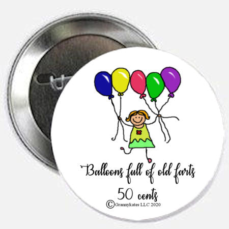 Balloons Filled With Farts Magnet or Pinback Buttons