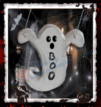 Boo Ghost Ornament - Granny Kate's