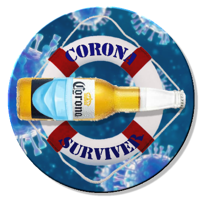Corona Survivor 01 Magnet or Pin