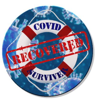COVID Survivor 01 Magnet or Pin