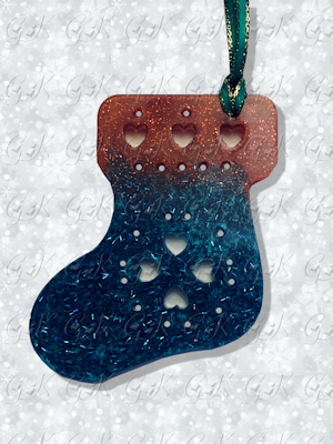 Stocking Cutout Resin Ornament