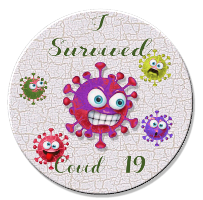 I Survived COVID-19 01 Magnet or Pinback Button