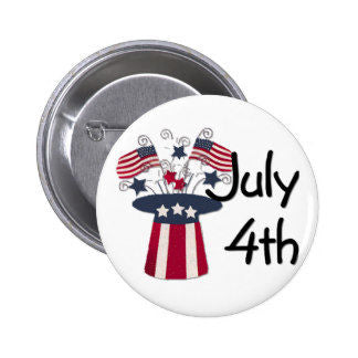 July 4th Magnet Or Pinback Button