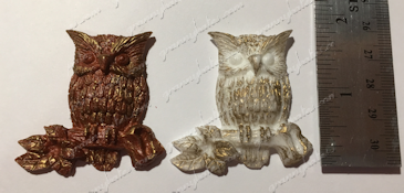 Owl on Branch Resin Magnet
