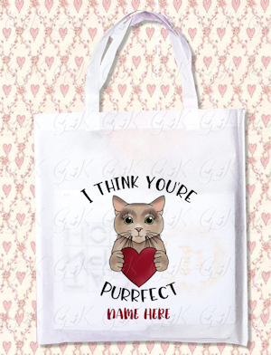 Purrfect Love Kitty Tote Bags