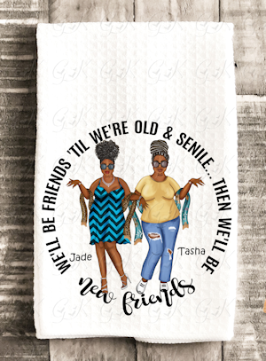 Waffle Weave Kitchen Towels, Senile Friends