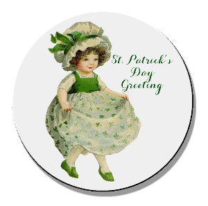 St. Patrick's Day Greetings Magnet or Pinback Button